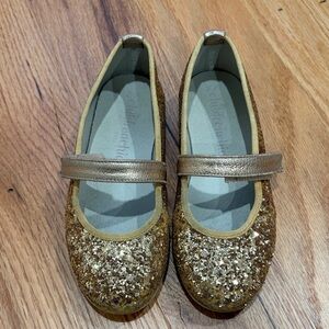 Sparkly Gold Kids Dress Shoes